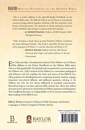 Hosea: A Handbook on the Hebrew Text (Baylor Handbook on the Hebrew Bible)