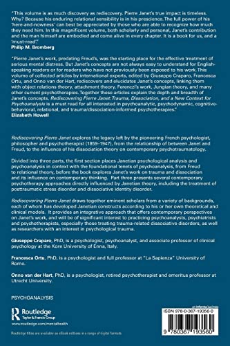 Rediscovering Pierre Janet: Trauma, Dissociation, and a New Context for Psychoanalysis (The History of Psychoanalysis Series)