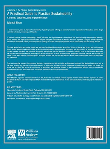 A Practical Guide to Plastics Sustainability: Concept, Solutions, and Implementation (Plastics Design Library)