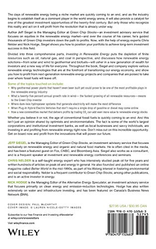 Investing in Renewable Energy: Making Money on Green Chip Stocks