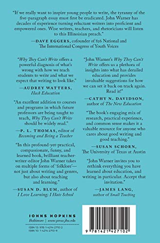 Why They Can't Write: Killing the Five-Paragraph Essay and Other Necessities