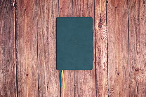 NIV, Thinline Reference Bible (Deep Study at a Portable Size), Large Print, Leathersoft, Teal, Red Letter, Thumb Indexed, Comfort Print