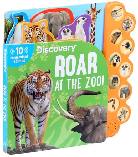 Discovery: Roar at the Zoo! (10-Button Sound Books) (Image on Book may slightly vary) — back cover