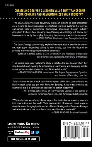 The Lean Strategy: Using Lean to Create Competitive Advantage, Unleash Innovation, and Deliver Sustainable Growth