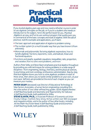 Practical Algebra: A Self-Teaching Guide, Second Edition