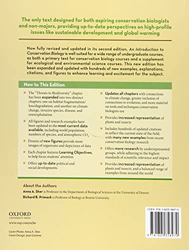An Introduction to Conservation Biology — back cover