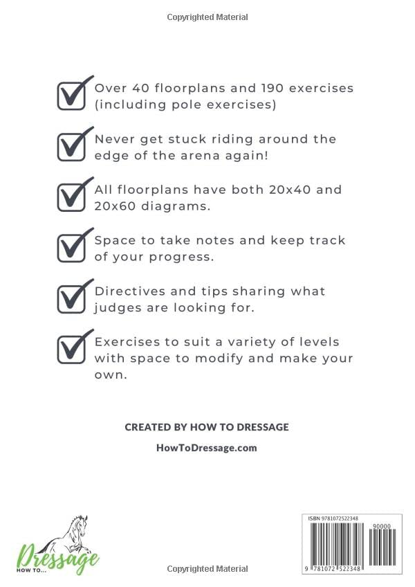 The BIG Book of Dressage Exercises: 190+ Flatwork, Schooling, Dressage and Pole Exercises and training workbook.