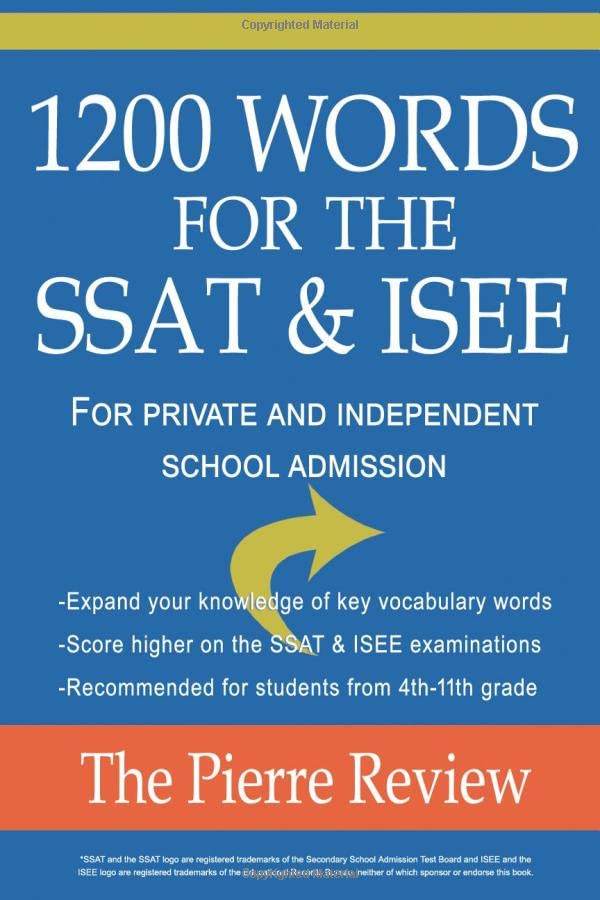 1200 Words for the SSAT & ISEE: For Private and Independent School Admissions