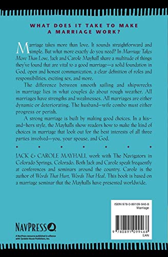 Marriage Takes More Than Love — back cover
