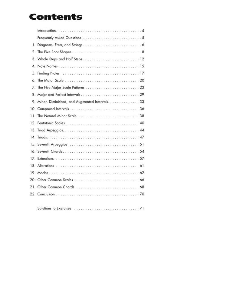 Guitar Fretboard Workbook — back cover