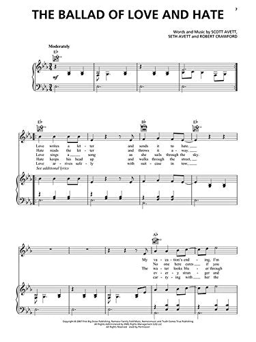 Best of the Avett Brothers - Piano, Vocal and Guitar Chords
