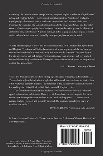 Apollodorus' Library and Hyginus' Fabulae: Two Handbooks of Greek Mythology (Hackett Classics) — back cover