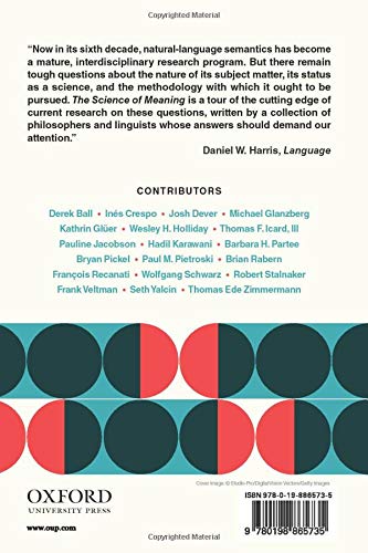 The Science of Meaning: Essays on the Metatheory of Natural Language Semantics