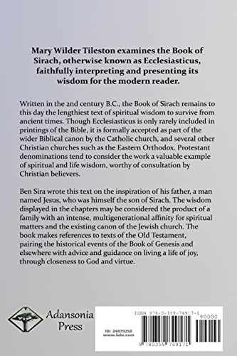 The Wisdom of Jesus, the Son of Sirach, or Ecclesiasticus