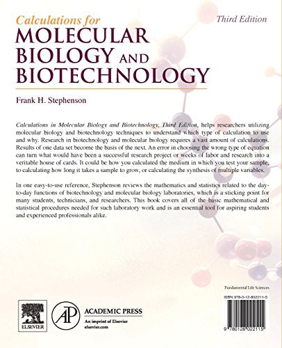 Calculations for Molecular Biology and Biotechnology: A Guid