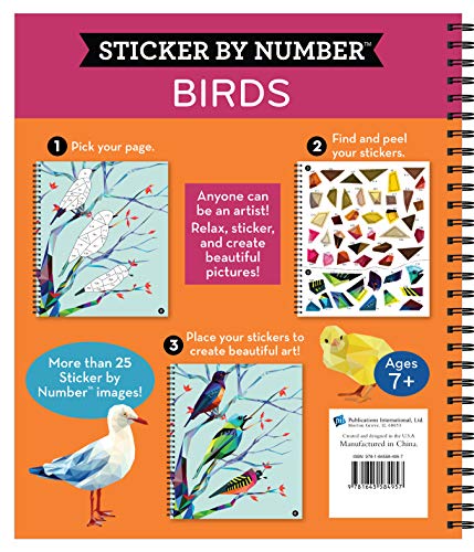 Brain Games - Sticker by Number: Birds (28 Images)