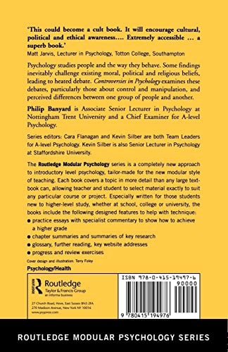Controversies in Psychology (Routledge Modular Psychology)