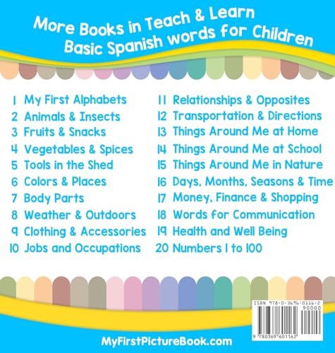 My First Spanish Alphabets Picture Book with English Translations: Bilingual Early Learning & Easy Teaching Spanish Books for Kids (Teach & Learn Basic Spanish Words for Children)