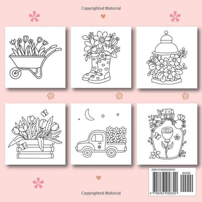 Plants & Flowers Coloring Book for Adults Bold and Easy: Simple Floral Designs with Thick Lines for Relaxation and Stress Relief - Cute and Perfect for Beginners, kids women seniors, and Teens