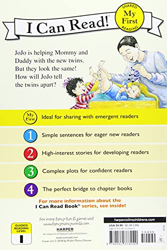 Fancy Nancy: JoJo and the Twins: A Funny I Can Read Story About Telling Twins Apart for Kids (Ages 4-8) (My First I Can Read)