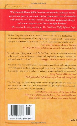 The Four Things That Matter Most: A Book About Living — back cover
