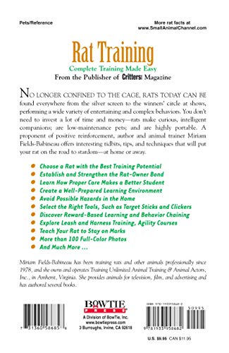 Rat Training: A Comprehensive Beginner's Guide (Complete Care Made Easy) — back cover