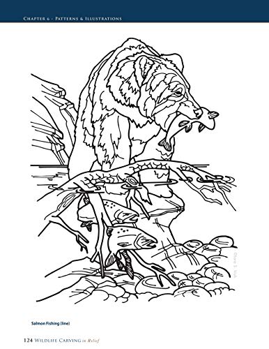 Wildlife Carving in Relief, Second Edition Revised and Expanded: Carving Techniques and Patterns (Fox Chapel Publishing) 39 Line & Shaded Patterns for Deer, Elk, Fish, Buffalo, Bears, Birds, and More