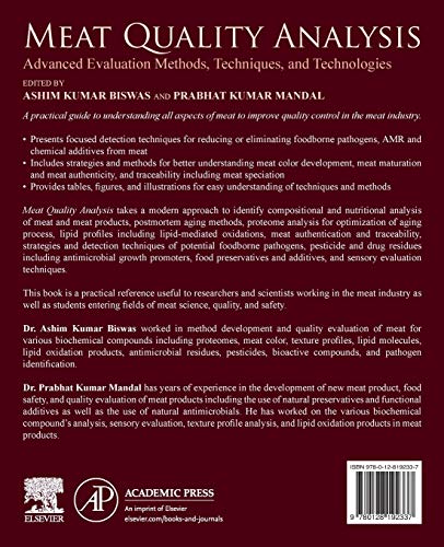 Meat Quality Analysis: Advanced Evaluation Methods, Techniques, and Technologies