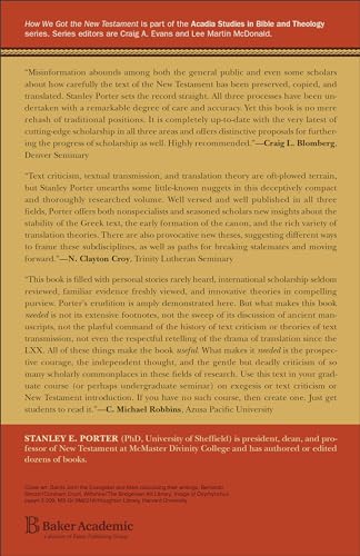 How We Got the New Testament: Text, Transmission, Translation (Acadia Studies in Bible and Theology)