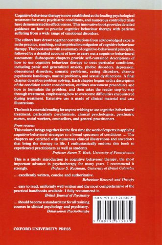 COGNITIVE BEHAVIOUR P: A Practical Guide (Oxford Medical Pub