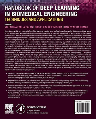 Handbook of Deep Learning in Biomedical Engineering: Techniques and Applications