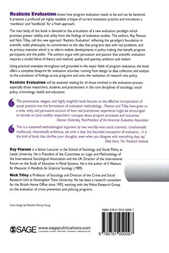 Realistic Evaluation — back cover