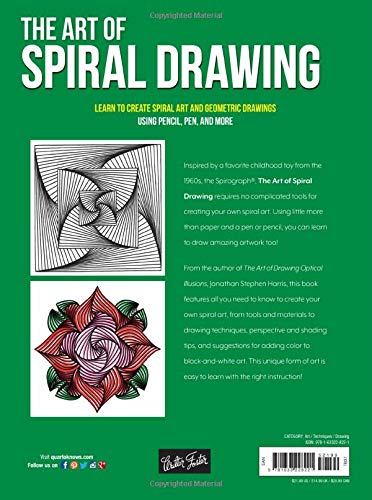 The Art of Spiral Drawing: Learn to create spiral art and geometric drawings using pencil, pen, and more — back cover