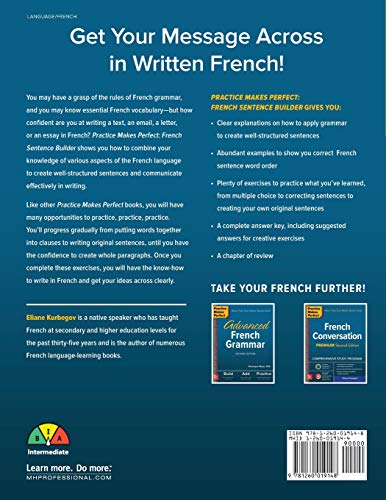 Practice Makes Perfect French Sentence Builder, Second Edition
