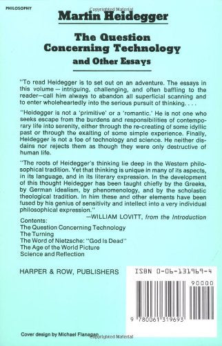 Question Concerning Technology, and Other Essays, The