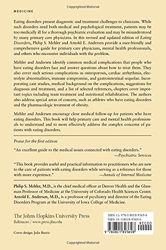 Eating Disorders: A Guide to Medical Care and Complications — back cover