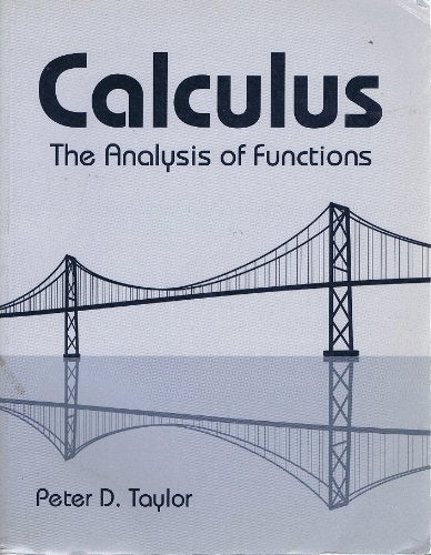 Calculus: The Analysis of Functions