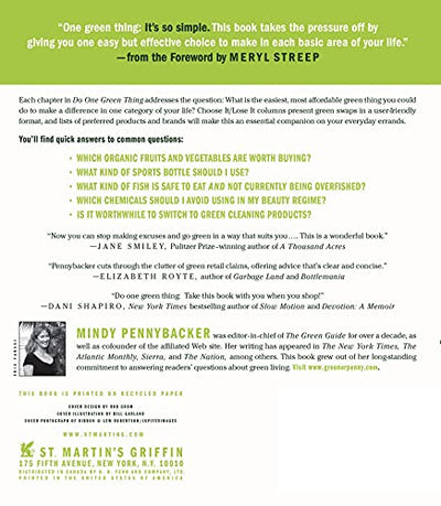 Do One Green Thing: Saving the Earth Through Simple, Everyday Choices