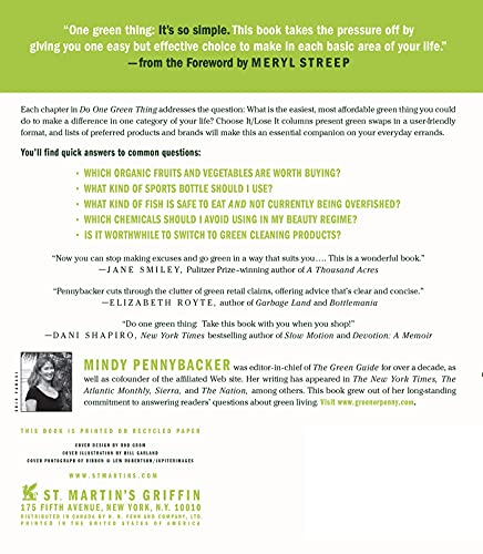 Do One Green Thing: Saving the Earth Through Simple, Everyday Choices