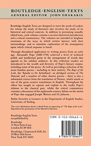 Alexander Pope: Selected Poetry and Prose (Routledge English Texts)