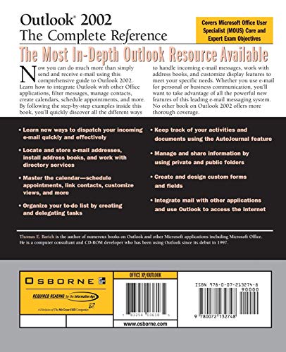 Outlook 2002: The Complete Reference