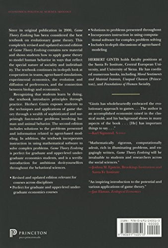 Game Theory Evolving: A Problem-Centered Introduction to Modeling Strategic Interaction - Second Edition — back cover