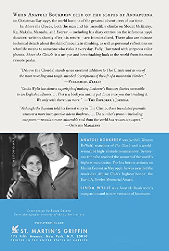 Above the Clouds: The Diaries of a High-Altitude Mountaineer — back cover