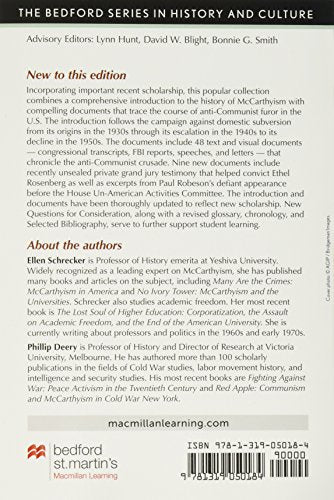 The Age of McCarthyism: A Brief History with Documents (The Bedford Series in History and Culture) — back cover