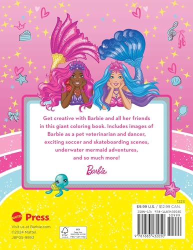 Barbie: Giant Coloring Book — back cover