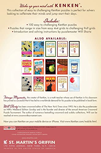 Will Shortz Presents Coffee and KenKen: 100 Easy to Hard Logic Puzzles That Make You Smarter