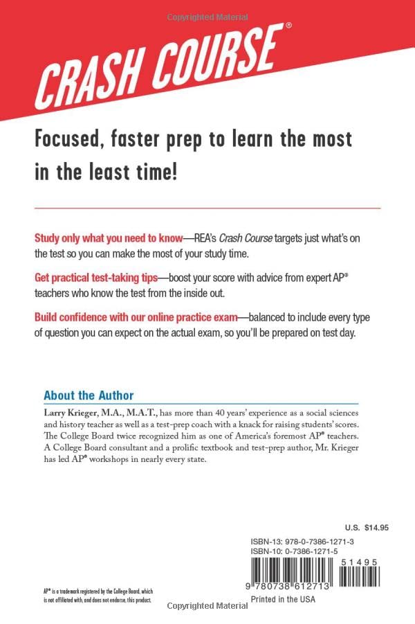 AP Psychology Crash Course, Book + Online: Get a Higher Score in Less Time (Advanced Placement (AP) Crash Course)