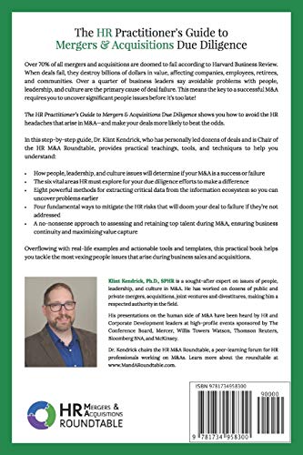 The HR Practitioners Guide to Mergers & Acquisitions Due Diligence: Understanding the People, Leadership, and Culture Risks in M&A