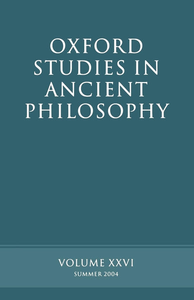 Oxford Studies in Ancient Philosophy