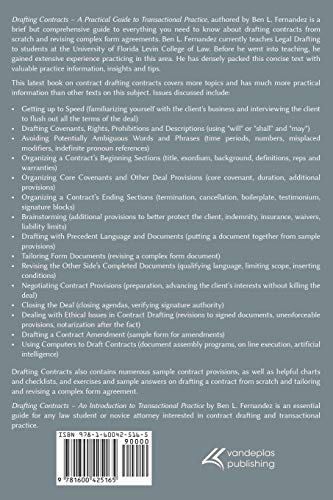 Drafting Contracts - A Practical Guide to Transactional Practice